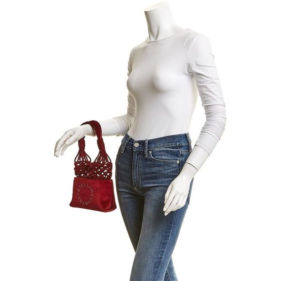 Stella Mccartney Mini Velvet Tote, Pink - Picture 3 of 3